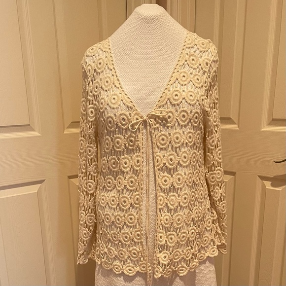Toffee Apple Sweaters - Chic Cream Lace Women's Cardigan